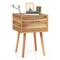 2-Drawer Nightstand Mid-Century Modern Bed Side Table W/ Storage Multipurpose End Table Brown